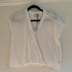 White Textured Blouse